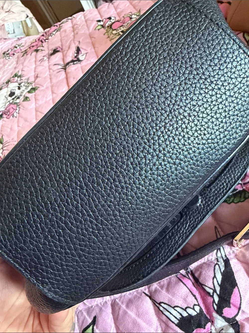 kate spade Black Crossbody with black and Leopard Strap
